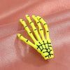 Wholesale Women's Gothic Acrylic Side Clip Hair Accessories With Skull Hand Bone And Ghost Gripper Pattern Electroplated