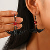 Wholesale Women's Gothic Style Animal Patterned Zinc Alloy Bat Spider Pendant Earrings With 14K Gold Ear Needles And Electroplating