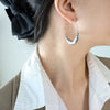 Wholesale Women's Greek Exaggerated Retro Shipshaped Titanium Steel Embossed Electroplated Light Luxury Geometric Jewelry Earrings