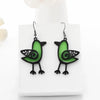 Wholesale Women's Green Bird Earrings Zinc Alloy Geometric Electroplated