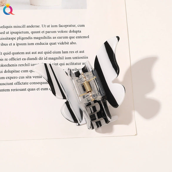 Wholesale Women's Hair Accessories Acetic Acid Plate Butterfly Shape Handmade Hair Grab Clip