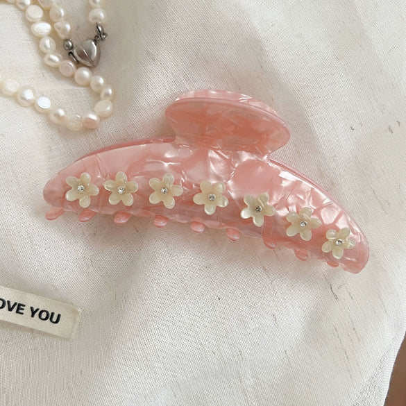 Wholesale Women's Hair Accessories Cherry Blossom Grab Clip Acetic Acid Handmade High End Head Hairpin