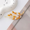 Wholesale Women's Hair Accessories Crystal Cat Eye Hairpin Zinc Alloy Handmade With Wheat Ear Design