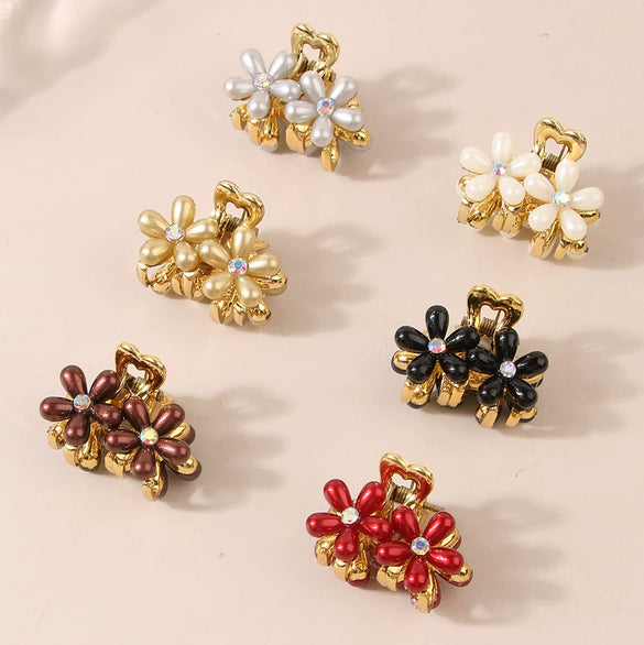 Wholesale Women's Hair Accessories Handmade Imitation Pearl Flower Hair Clip