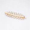 Wholesale Women's Hair Accessories Iron Baroque Style Leaf Hairpin With Crystal Pearl Electroplating Treatment