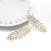 Wholesale Women's Hair Accessories Iron Baroque Style Leaf Hairpin With Crystal Pearl Electroplating Treatment