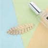 Wholesale Women's Hair Accessories Iron Baroque Style Leaf Hairpin With Crystal Pearl Electroplating Treatment
