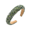 Wholesale Women's Hair Accessories Sponge Wide Edge Headband With Inlaid Small Rhinestones Pure Handmade Geometric Style Non Slip