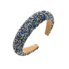 Wholesale Women's Hair Accessories Sponge Wide Edge Headband With Inlaid Small Rhinestones Pure Handmade Geometric Style Non Slip