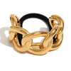 Wholesale Women's Hair Accessories Stainless Steel 18K Gold Plated Semicircle Chain Geometric Style