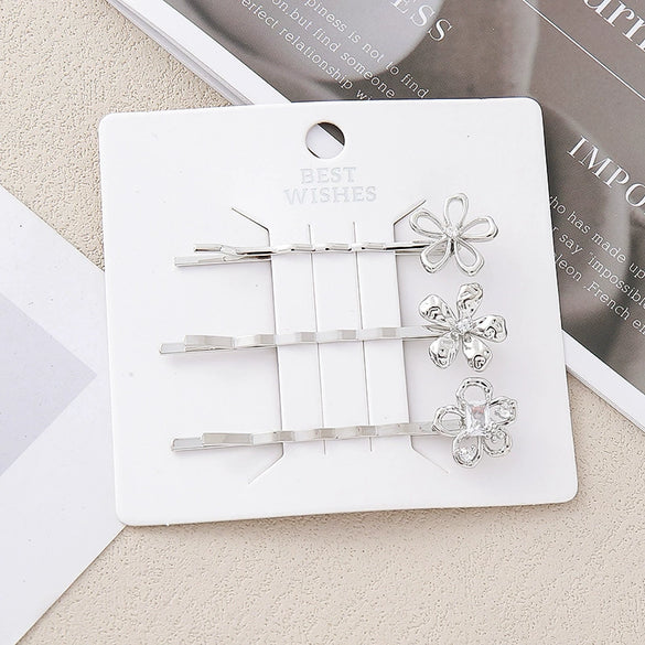 Wholesale Women's Hair Clip Alloy Golden Flower Antique Style Electroplated