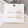 Wholesale Women's Hair Clip Alloy Golden Flower Antique Style Electroplated