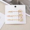 Wholesale Women's Hair Clip Alloy Golden Flower Antique Style Electroplated