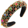 Wholesale Women's Hair Hoop Cloth Retro Baroque Heavy Industry Diamond Inlaid Headband Hair Accessories