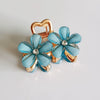 Wholesale Women's Hairpin Alloy Light Luxury Crystal Flower Shark Clip Electroplated