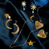 Wholesale Women's Hand Hammered Copper Gold Plated Love Necklace With Star Shape Celestial Pendant Diy Accessories