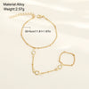 Wholesale Women's Hand Jewelry Alloy Geometric Ring Bracelet Electroplated Design Fashionable Creative Simple Trendy