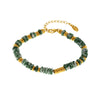 Wholesale Women's Hand Jewelry Light Luxury Geometric Style Titanium Steel Goldplated Beads With Natural Stone