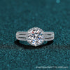 Wholesale Women's Hand Jewelry S925 Sterling Silver Geometric Moissanite Ring