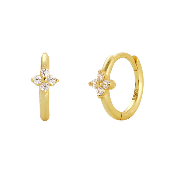 Wholesale Women's Hand Jewelry Set S925 Sterling Silver Fourleaf Clover Pattern Elegant Electroplated Necklace Bracelet Earrings Set