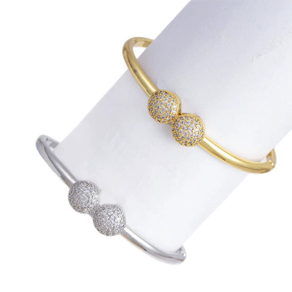 Wholesale Women's Hand Jewelry Simple Style Copper And Titanium Steel Bracelets With Electroplating