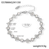 Wholesale Women's Handinlaid Geometric Zircon Stainless Steel Gestational Bracelet Combination Pvd Plated With 18K Gold For Color Protection