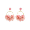 Wholesale Women's Handknitted Yarn Flower Earrings