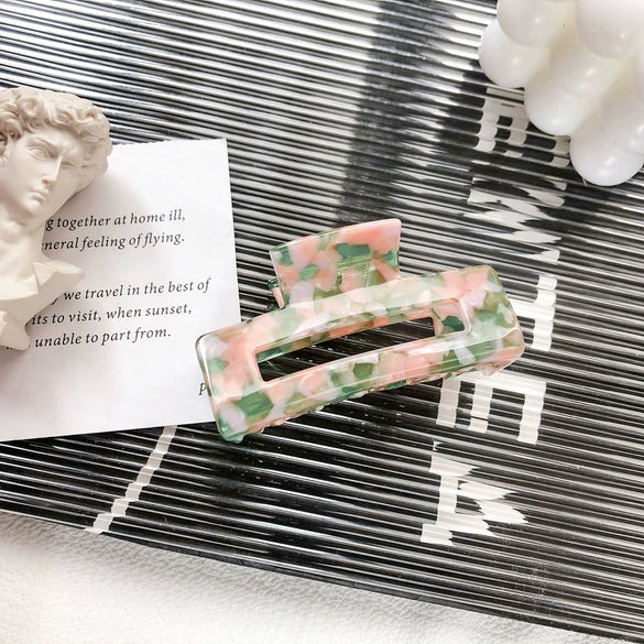 Wholesale Women's Handmade Acetate Sheet Square Hair Grab Clip Elegant Early Spring Hair Accessory