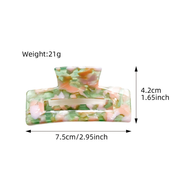 Wholesale Women's Handmade Acetate Sheet Square Hair Grab Clip Elegant Early Spring Hair Accessory