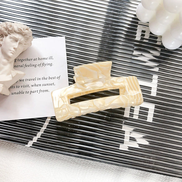 Wholesale Women's Handmade Acetate Sheet Square Hair Grab Clip Elegant Early Spring Hair Accessory