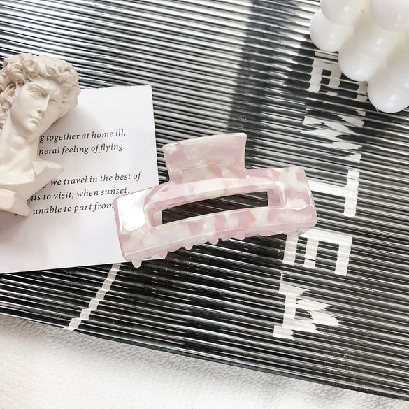 Wholesale Women's Handmade Acetate Sheet Square Hair Grab Clip Elegant Early Spring Hair Accessory