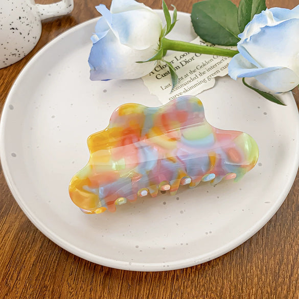 Wholesale Women's Handmade Acetic Acid Cloud Style Shark Hair Clip Hair Accessories