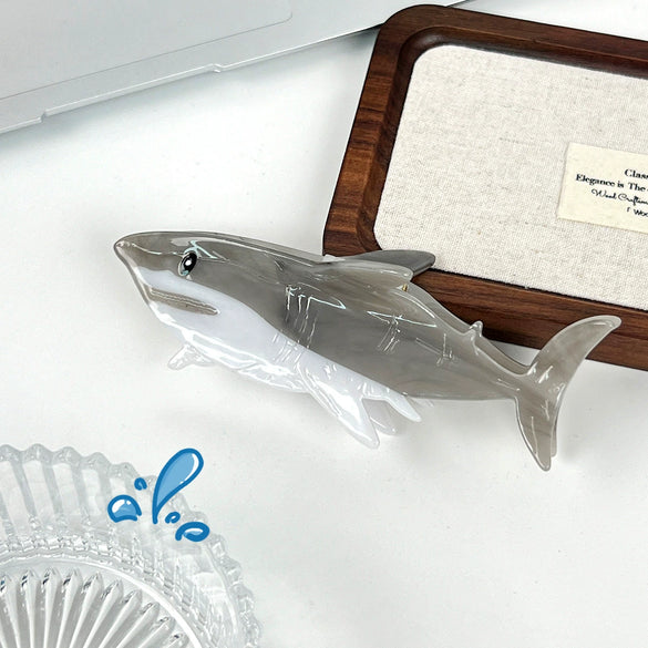 Wholesale Women's Handmade Acetic Acid Hair Accessories Shark Shape Grab Clip
