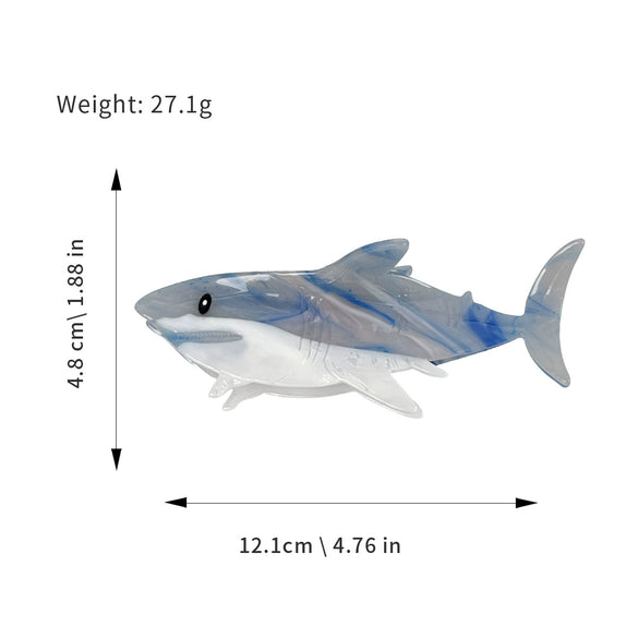 Wholesale Women's Handmade Acetic Acid Hair Accessories Shark Shape Grab Clip