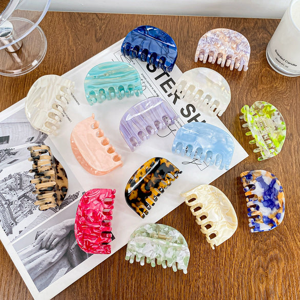 Wholesale Women's Handmade Acetic Acid Hair Clips Small Fresh Style