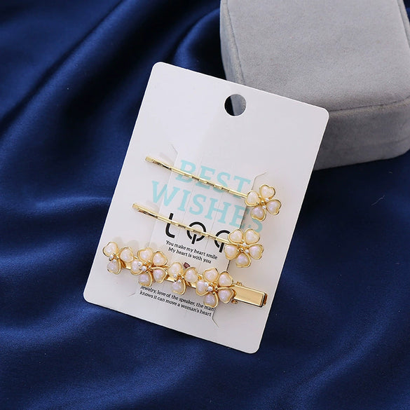 Wholesale Women's Handmade Acetic Acid Minimalist Plants Flowers Hair Clip Hair Accessories