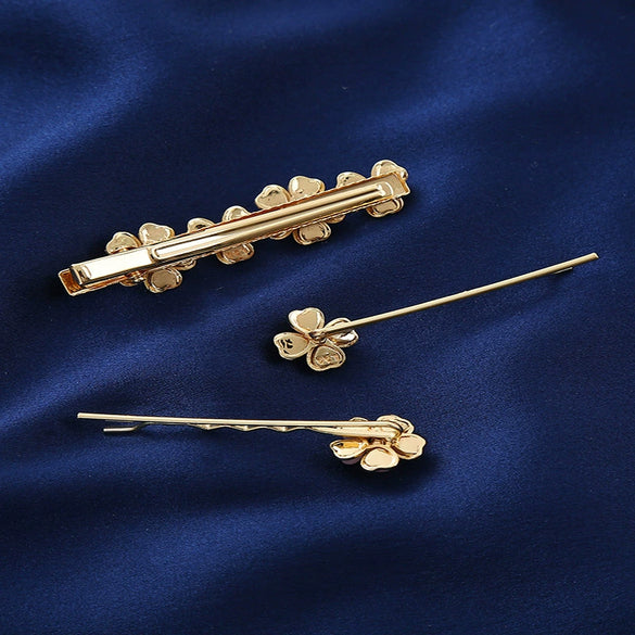 Wholesale Women's Handmade Acetic Acid Minimalist Plants Flowers Hair Clip Hair Accessories