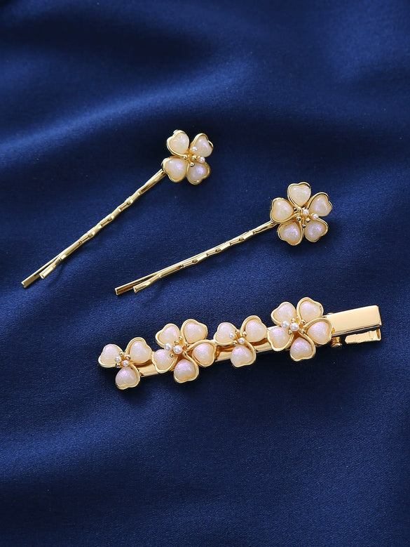 Wholesale Women's Handmade Acetic Acid Minimalist Plants Flowers Hair Clip Hair Accessories