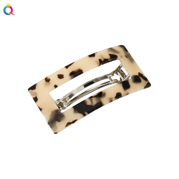 Wholesale Women's Handmade Acetic Acid Plate Square Ponytail Clip