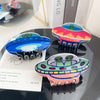 Wholesale Women's Handmade Acrylic Creative Cartoon Animation Alien Spaceship Hairpin