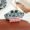 Wholesale Women's Handmade Acrylic Creative Cartoon Animation Alien Spaceship Hairpin