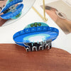 Wholesale Women's Handmade Acrylic Creative Cartoon Animation Alien Spaceship Hairpin