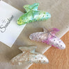 Wholesale Women's Handmade Acrylic Halfround Crescent Shark Clip Hairpin