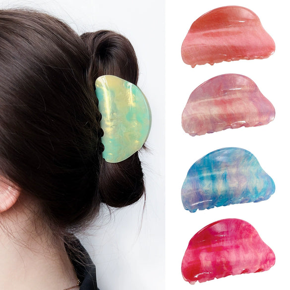 Wholesale Women's Handmade Acrylic Semicircle Geometric Hair Grab Clip