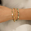 Wholesale Women's Handmade African Turquoise Zircon Beaded Bracelet With Geometric Pattern Retro Style