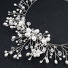 Wholesale Women's Handmade Alloy Pearl Rhinestone Crystal Bridal Jewelry Set With Ball Chain Earrings Necklace