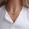 Wholesale Women's Handmade Bead And Pearl Necklace With Rhombus And Geometric Patterns