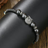 Wholesale Women's Handmade Beaded Geometric Black Gallstone Anklet