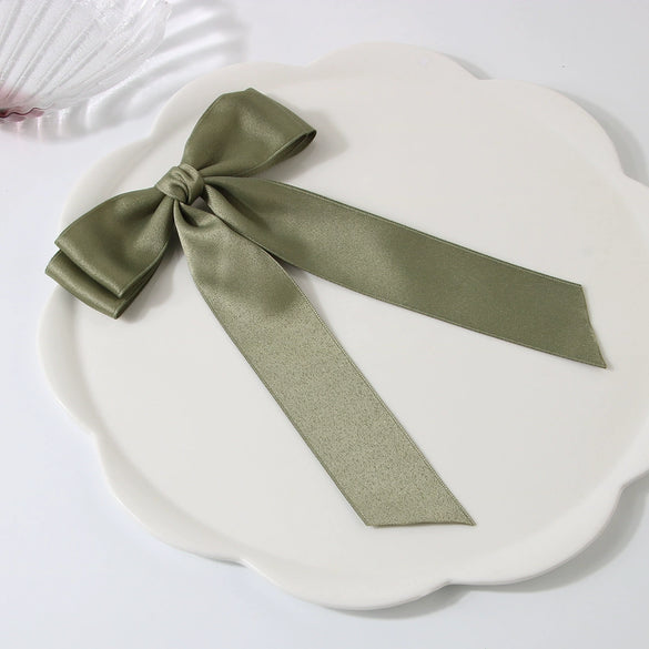 Wholesale Women's Handmade Cloth Doublelayer Bow Duckbill Clip Hair Accessory