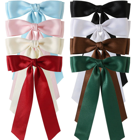 Wholesale Women's Handmade Cloth Doublelayer Bow Duckbill Clip Hair Accessory
